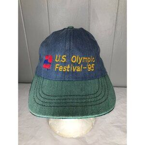 Vintage 1995 US olympics festival adjustable strapback hat cap